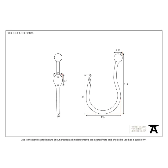 Blacksmith Beeswax Curtain Tie Backs