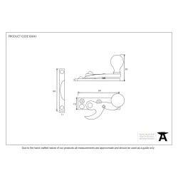 Antique Pewter Sash Fastener