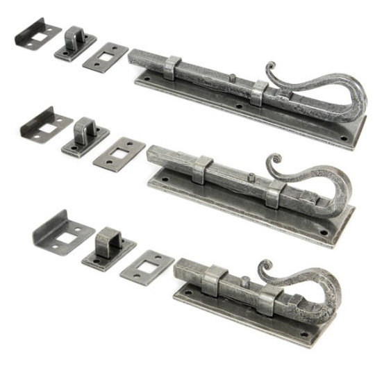 Blacksmith Pewter Patina Shepherds Crook Universal Bolt