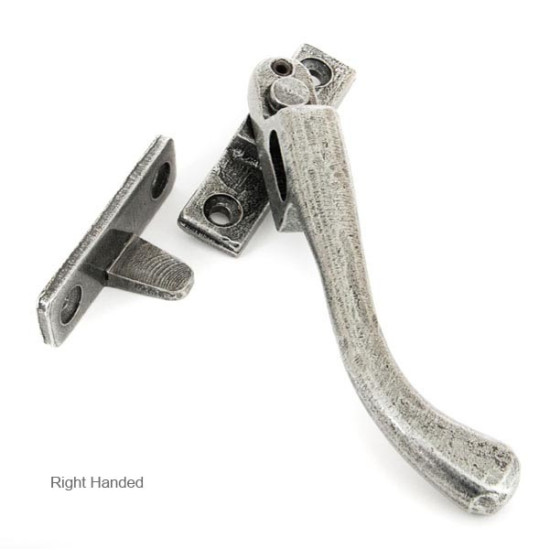 Blacksmith Pewter Patina Night Vent Locking Pear Drop Casement Fastener