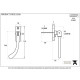 Satin Chrome Slim Peardrop Espagnolette Casement Fastener
