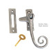 Kirkpatrick 1170 Lockable Monkey Tail Casement Fastener - Pewter Finish