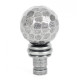 Blacksmith Pewter Patina Beaten Ball Curtain Finial