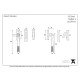 Locking Reeded Casement Fastener - Polished Nickel
