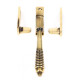Night Vent Locking Reeded Casement Fastener - Aged Brass