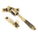 Night Vent Locking Reeded Casement Fastener - Aged Brass