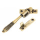 Night Vent Locking Reeded Casement Fastener - Aged Brass