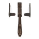 Night Vent Locking Reeded Casement Fastener - Aged Bronze
