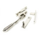 Night Vent Locking Reeded Casement Fastener - Polished Nickel