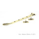 Aged Brass Reeded Casement Stay