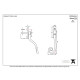 Traditional Blacksmith Monkeytail Espagnolette Casement Fastener - Large