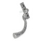 Blacksmith Pewter Patina Peardrop Espagnolette Casement Fastener - Large