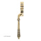 Reeded Espagnolette Casement Fastener - Aged Brass