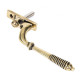 Reeded Espagnolette Casement Fastener - Aged Brass