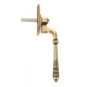 Reeded Espagnolette Casement Fastener - Aged Brass
