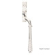 Reeded Espagnolette Casement Fastener - Polished Nickel