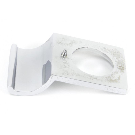 Rustic Cylinder Latch Cover - Polished Chrome