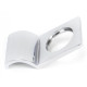 Rustic Cylinder Latch Cover - Polished Chrome