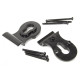 Traditional Blacksmith Euro Door Pull with Back-To-Back Fixings
