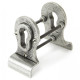 Blacksmith Pewter Patina Euro Door Pull with Back-To-Back Fixings