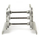 Blacksmith Pewter Patina Euro Door Pull with Back-To-Back Fixings