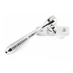 Locking Reeded Casement Fastener - Polished Chrome