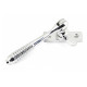 Locking Reeded Casement Fastener - Polished Chrome