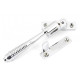 Night Vent Locking Reeded Casement Fastener - Polished Chrome