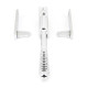 Night Vent Locking Reeded Casement Fastener - Polished Chrome
