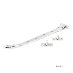 Polished Chrome Reeded Casement Stay
