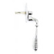 Reeded Espagnolette Casement Fastener - Polished Chrome