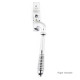 Reeded Espagnolette Casement Fastener - Polished Chrome