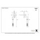 Reeded Espagnolette Casement Fastener - Polished Chrome