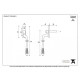 Reeded Espagnolette Casement Fastener - Polished Chrome