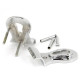 Period Euro Door Pull with Back-To-Back Fixings - Polished Chrome