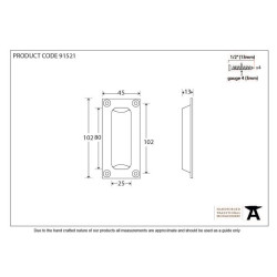 Period Flush Pull Handle - Aged Bronze