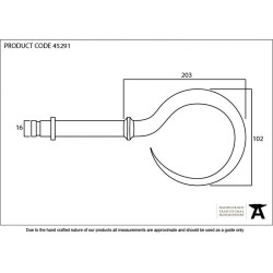 Blacksmith Pewter Patina Hook Curtain Finial
