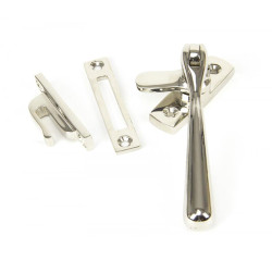 Locking Newbury Casement Fastener - Polished Nickel