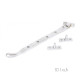 Satin Chrome Pear Drop Casement Stay