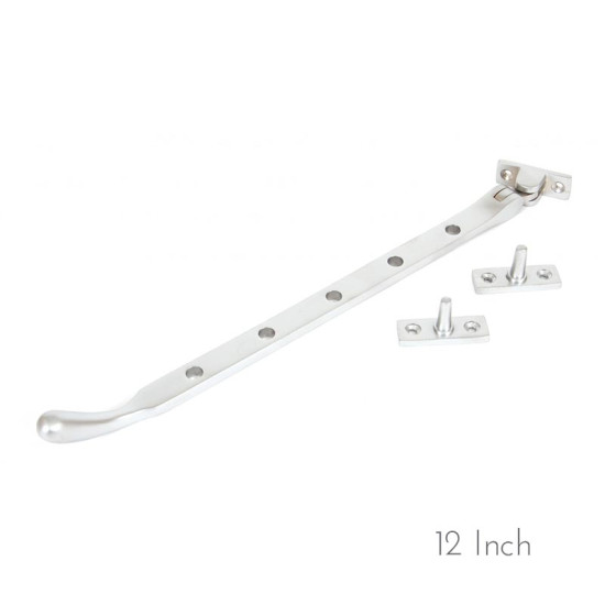 Satin Chrome Pear Drop Casement Stay