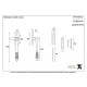 Locking Reeded Casement Fastener - Polished Bronze