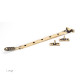 Polished Bronze Reeded Casement Stay