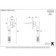 Reeded Espagnolette Casement Fastener - Polished Bronze