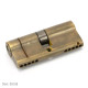 Double Euro Cylinder Lock - Aged Brass Finish