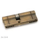 Double Euro Cylinder Lock - Aged Brass Finish
