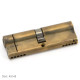 Double Euro Cylinder Lock - Aged Brass Finish