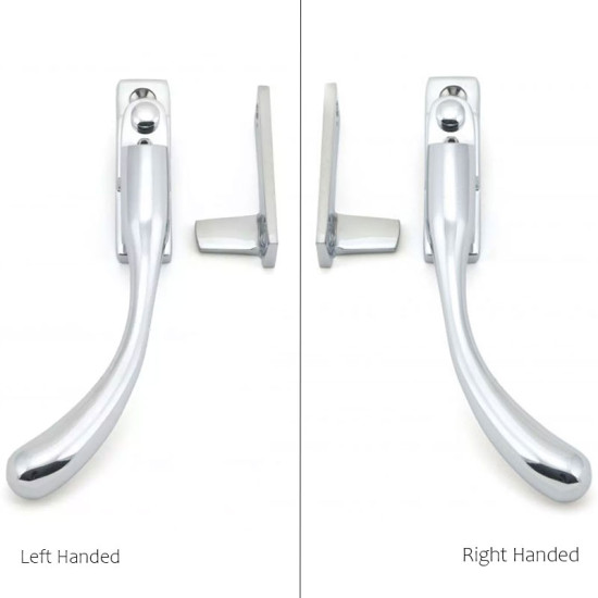 Locking Night Vent Peardrop Casement Fastener - Polished Chrome
