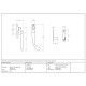 Locking Night Vent Peardrop Casement Fastener - Polished Chrome