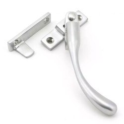 Locking Night Vent Peardrop Casement Fastener - Satin Chrome