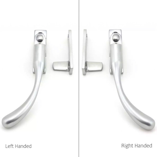 Locking Night Vent Peardrop Casement Fastener - Satin Chrome